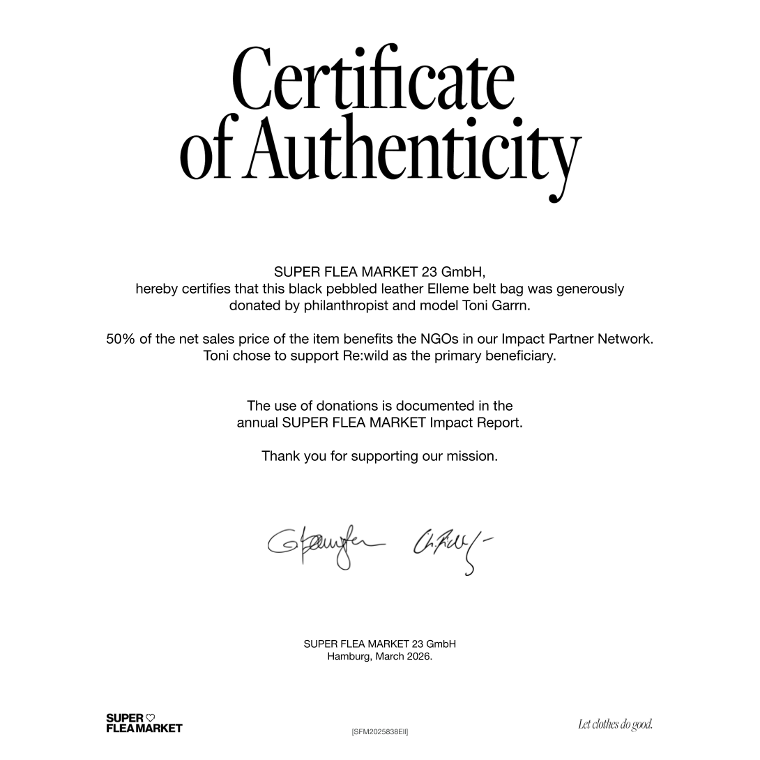 Super Flea Market+Elleme+Black belt bag +Toni Garrn +certificate